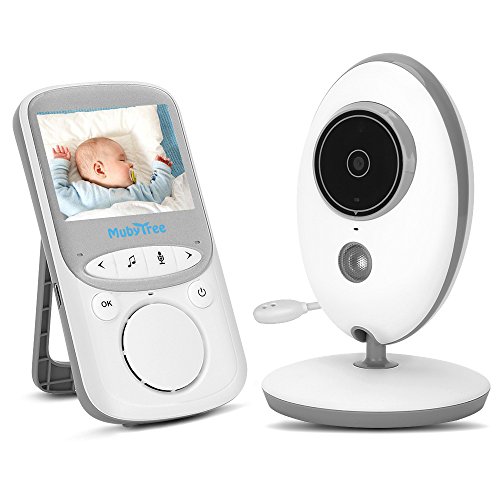 Babyphone 2.4 GHz Baby monitor 2.4” HD Digital  Video Babykamera Mit VOX Funktion Wireless Weiß