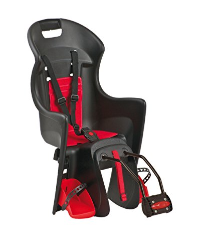 Polisport Kindersitze/fahrradsitz Boodie, Schwarz/Rot, PO8630400006