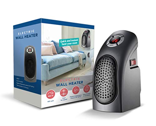 TECHNOSMART 400 W Heizlüfter mit Thermostat, Mini Elektroheizung mit Timer, Heizung tragbar, energiesparende Raumheizung für Zuhause und Büro