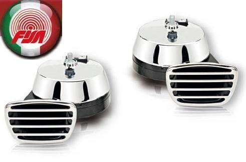 Fanfare Zweiklang Elektro chrom 112 dB Markenware FISA zugelassen !