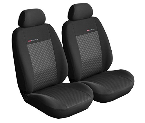 Sitzbezüge Auto Vordersitze Universal Autositzbezüge Schonbezüge Vorne Schwarz-Grau mit Airbag System - Elegance P3
