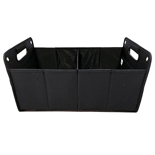 Kofferraumtasche aus Polyester mit stabilem Boden (schwarz - neutral) - Klappbox Kofferraumbox Faltbox Organizer Autobox Tasche Auto Kofferraum Zubehör CB Präsentwerbung GmbH