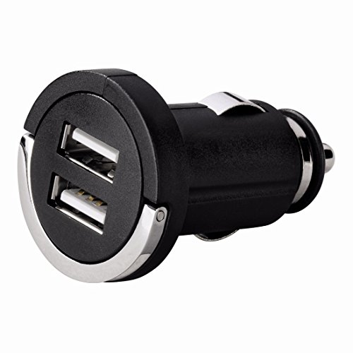 Hama 2100 mA Dual KFZ/Auto Ladegerät für Zigarettenanzünder, leicht entnehmbarer USB Adapter, für PKW und LKW (12V/24V) schwarz