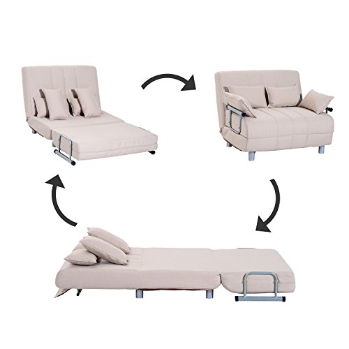 Homcom klappbarer Schlafsessel Schlafsofa Klappmatratze Faltmatratze Gästebett Klappbett Bett (Modell 4)