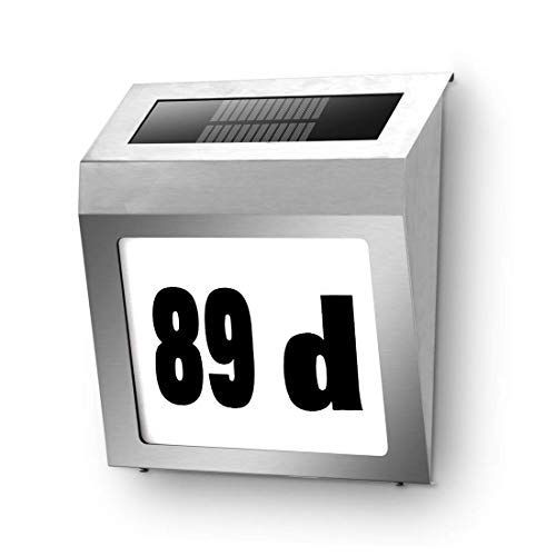 LED Solar Leuchte beleuchtete Hausnummer Wandleuchte, umweltfreundlich, von AGPTEK