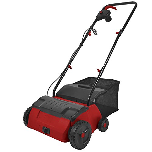 Matrix Vertikutierer und Rasenlüfter, 1400 Watt, Arbeitsbreite 32cm, 4 Arbeitsstufen je 5mm, 35 Liter Fangkorb