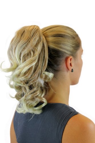 WIG ME UP JL-3023-27T613 Haarteil/Zopf gewellt halblang (35 cm) 1 Steckkamm + Gummizug Blondmix