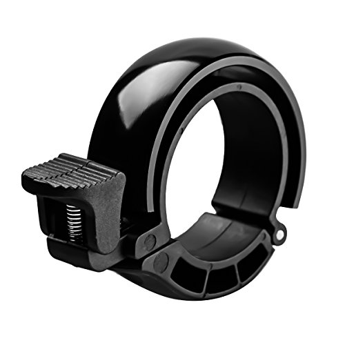 SGODDE Fahrradklingel Laut, O Design größer Fahrradglocke für Alle Fahrrad Lenker, Q Bell Radfahren Fahrrad Glocke MTB Mountainbike Alarm Horn Ring, für 22.2-31.8mm Lenker Schwarz
