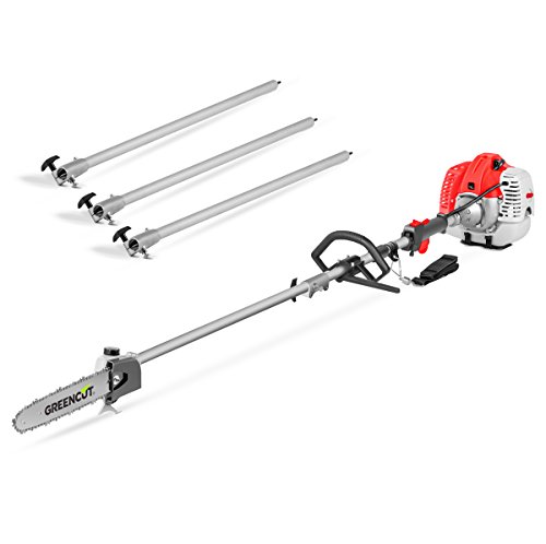 Greencut PP655 Hochentaster mit 2-Takt-Benzin-Motor, Orange, 5 m Länge, 65 cm³