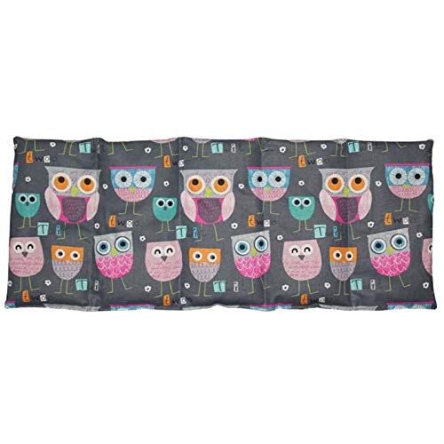 Dinkelkissen 50x20cm EULE GRAU ; Wärme + Kältetherapie ; Körnerkissen