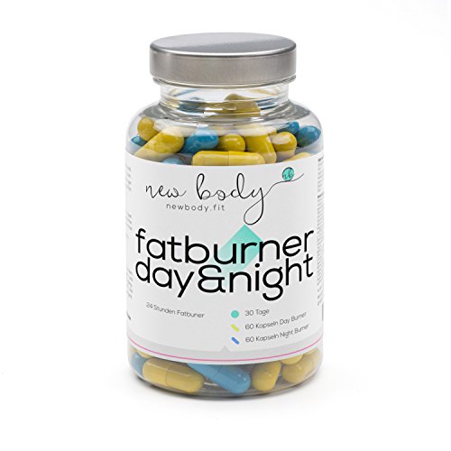 Fatburner Day&Night - 24 Stunden Fatburner zum Ankurbeln Ihres Fett-Stoffwechsels - 100 % natürlich, hoch dosiert und effizient - 30 Tage Paket für Fettverbrennung und Fettreduktion