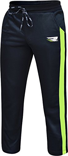 RDX Traininghose Herren Jogginghose Sporthose Praesentationshose Fitnesshose Freizeithose Haushose Laufhose,Schwarz/Grün,L