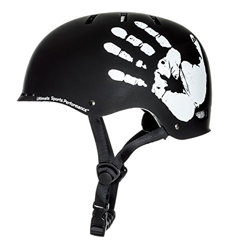 Sport DirectTM BMX-Skate Erwachsene: 'Die Hand' Erwachsene: NB: 55-59 cm Cycle schwarz Fahrrad Helm CE EN1078 TÜV Zulassungen