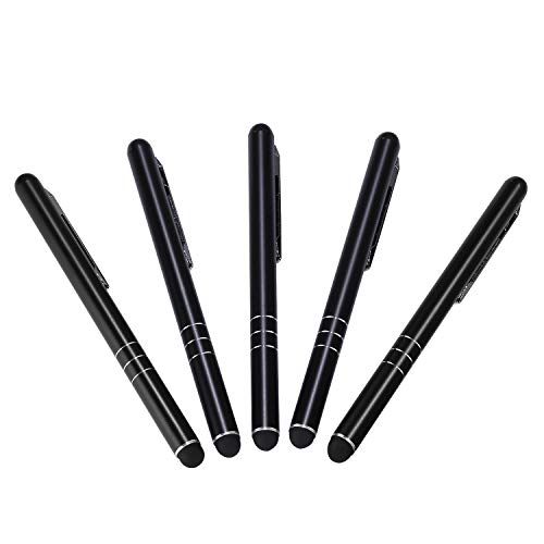 Yizhet 5X Eingabestift Stylus Stift Touch Pen Touchstift Universal für iPhone iPad Samsung und Alle Smartphone Handy Tablet mit kapazitiven Touchscreen (5Stk. 3-Ring Version)
