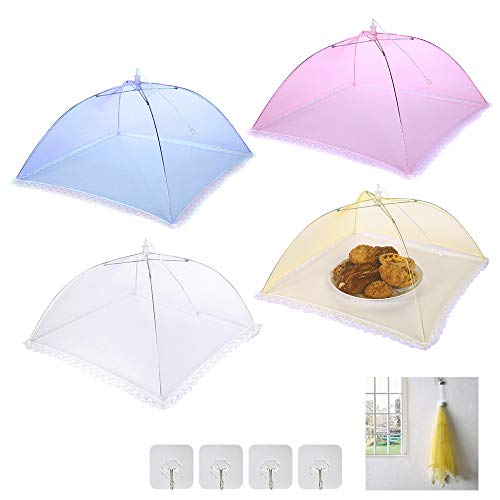 Dazspirit Fliegenhaube Abdeckhaube Essen , Mesh-screen Obsthaube Cover Zelte Faltbar Netzschutz Speiseschirm Lebensmittel Abdeckung Zelt Insektenschutzhaube Fliegenschutz - Für Draußen & Zuhause