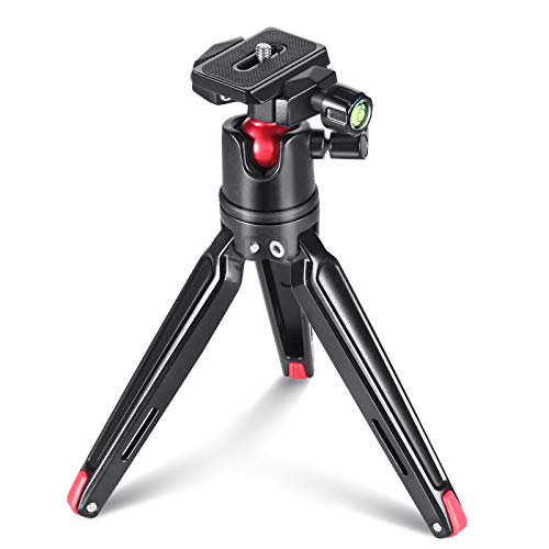 SMALLRIG Kamerastativ Mini Stativ Flexible 360° Kugelkopf mit 1/4 Schraubbefestigung für Canon/Sony/Nikon/Panasonic DSLR,GoPro, Smartphone, CNC Aluminium