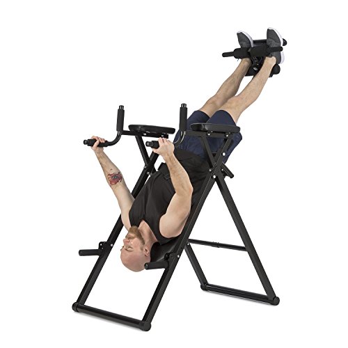 Klarfit Power-Gym • Inversionsbank • Hang-Up-Rückentrainer • Rücken-Bank • 6-in-1-Multitrainer • Inversion, Push-Ups, Squats, Chin-Ups, Dips & Ab-Training • bis 120 kg • verstellbar • schwarz