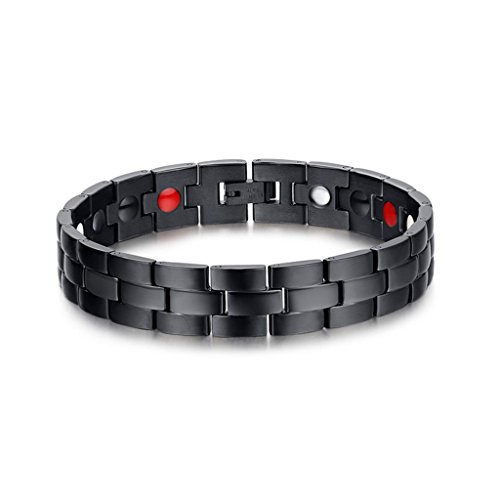 Feraco Fashion Jewelry edlen Titan Magnettherapie Armband Schmerzlinderung für Arthritis Karpaltunnelsyndrom Sehnenscheidenentzündung Tennis Elbow RSI Gelenk und Handgelenk