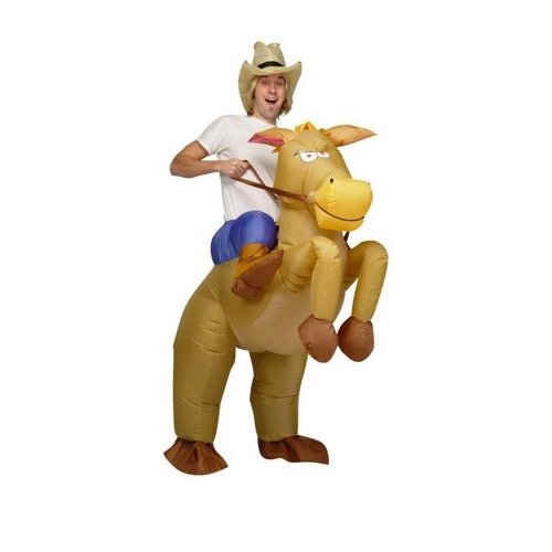 AirSuits Aufblasbares Kostüm Pferd und Cowboy Fasching Karneval