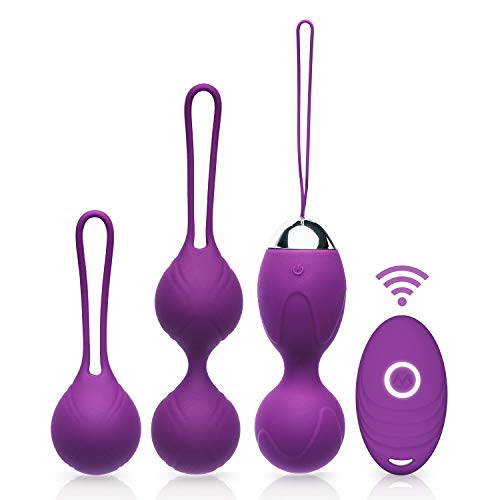 Acvioo Kegel Ball Beckenbodentrainer Beckenboden Trainings Kit Traine Kegel Übung Bälle Für die Blasenkontrolle und Beckenbodenübungen Lila