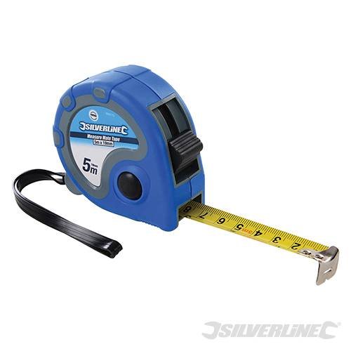 Silverline 868770 Maßnahme Mate Maßband 5 m x 19 mm