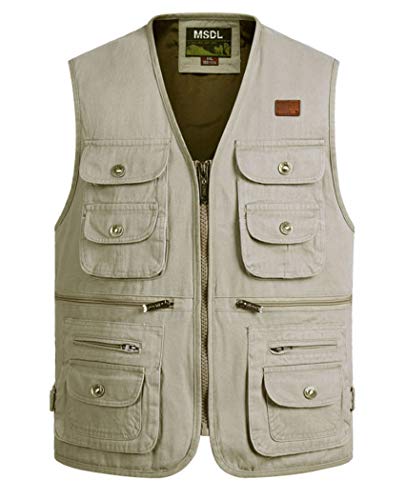 W&HH SHOP Fly Männer Anglerjacke im Freien Breathable Jagd Fischer Kanu Kajak Vest, Außen Gilet für Arbeiten, Abenteuer, Camping und andere Outdoor-Aktiv,A,XL