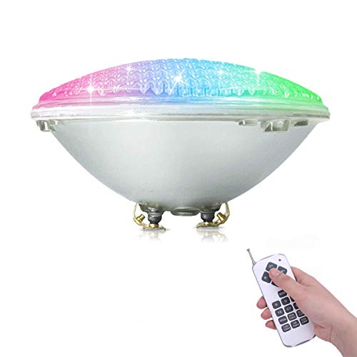 COOLWEST RGBW Schwimmbadleuchten PAR56 36W LED Poolbeleuchtung Einhänge Unterwasser ersatz 250W Halogen Scheinwerfer DC/AC 12V [MEHRWEG]