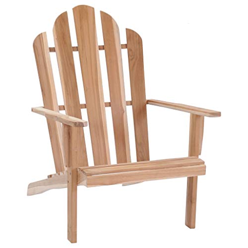 Tidyard- Adirondack-Stuhl Teakholz Gartenstuhl ideal für Balkon, Terrasse, Wintergarten, Garten,Abmessungen: 94 x 66 x 94,5 cm (L x B x H)