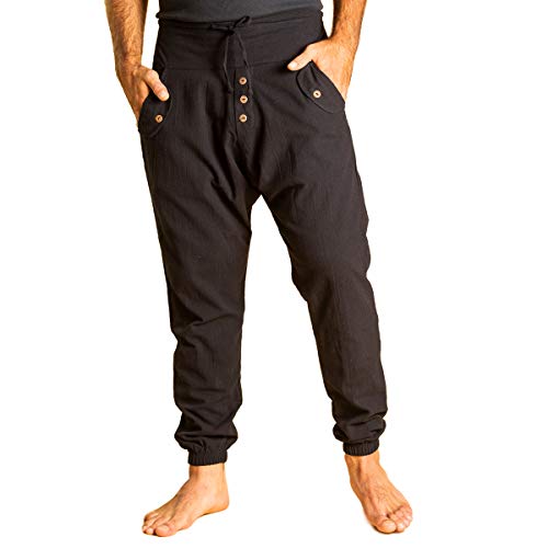 PANASIAM YOGIPANTS, Aladin-Style, Cotton, Unisex, Black, L