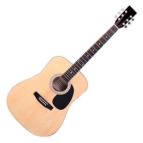 Classic Cantabile WS-10NAT Westerngitarre (Dreadnought, Western akustik, Stahlsaiten, Anfänger & Fortgeschrittene) natur