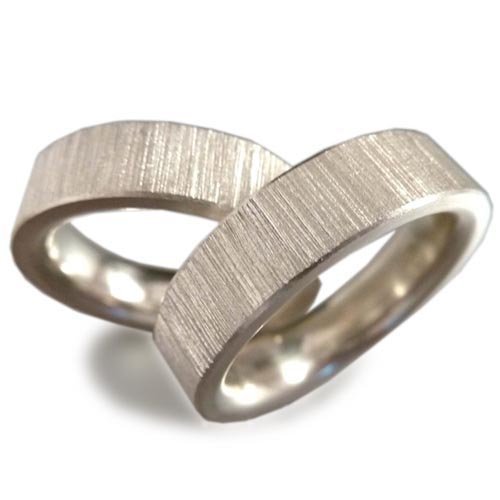 Trauringe, Eheringe, massives Sterlingsilber, Struktur handgeschmiedet - by SILVERLOUNGE