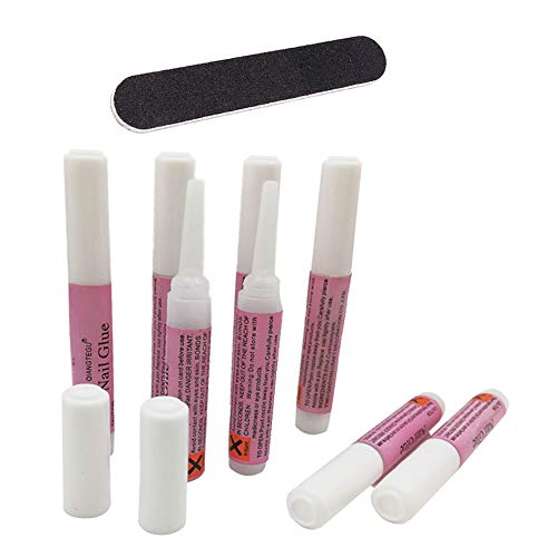 8 Stück Nagelkleber, Tipkleber Extra Stark, Schnell Trocknende Nail Art Kleber Tips für die professionelle Nagelverlängerung künstliche Fingernägel