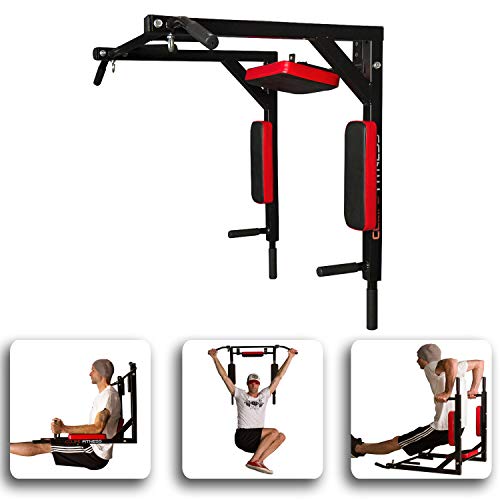 CCLIFE Multigriff Klimmzug Wandmontage Dip Station Pull Up Bar Belastbarkeit bis 200 kg