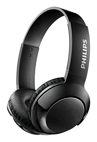 Philips SHB3075BK Bass+ on-Ear Bluetooth-Kopfhörer mit Mikrofon (12 Stunden Akku, satter Sound, Starker Bass) schwarz