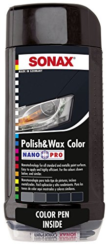 SONAX 296100 Polish & Wax Color NanoPro schwarz, 500 ml
