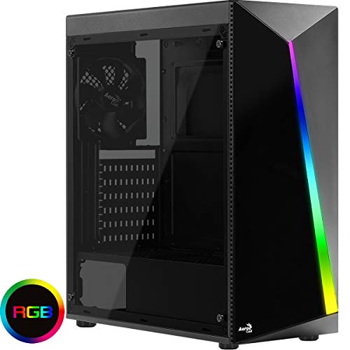 Aerocool SHARD - PC-Gehäuse, ATX, Acrylglasscheibe, RGB 13 Modi, Lüfter 12cm