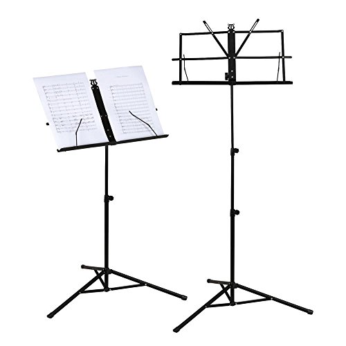 Yaheetech Notenständer Notenpult Notenstativ Höheverstellbar 45cm-125cm Faltbarer Stativ mit Transporttasche