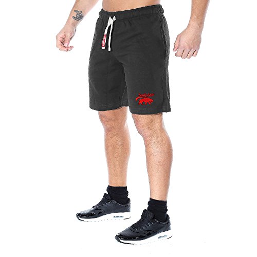 SMILODOX Herren Shorts 'Basic' | Kurze Hosen für Sport Fitness Gym Training & Freizeit | Jogginghose - Freizeithose - Trainingshose - Sweatpants Jogger - Sporthose Kurz, Farbe:Anthrazit, Größe:S