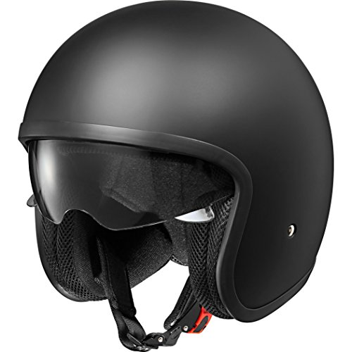 Motorradhelm Nexo Jethelm Urban Style, Sonnenblende, Ratschenverschluss, komplett herausnehm- und waschbare Wangenpolster, Gewicht: 1.050 g (+/- 50 g), Prüfung: ECE 22/05, matt schwarz, L
