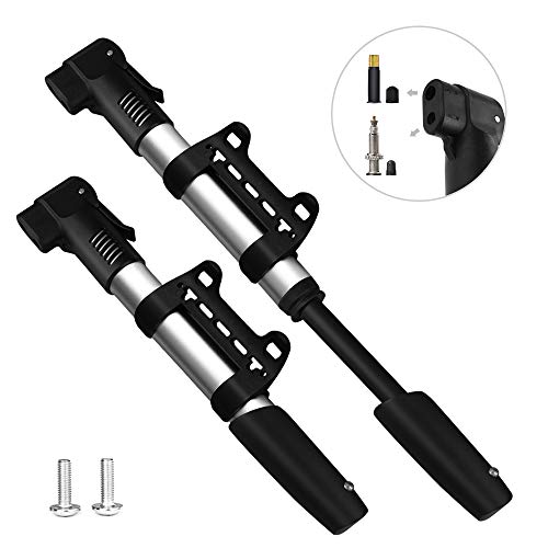 synmixx Mini Fahrradpumpe Fahrrad Luftpumpe für Fahrrad Max Druck 120 PSI/8 bar mit Presta & Schrader Minipumpen für Rennrad, Mountainbike