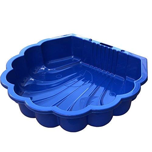 TikTakToo Sand & und Wassermuschel I Sandkasten mit Abdeckung (bei 2 Stück) I (blau)
