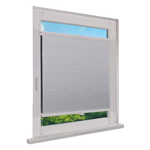 Fensterdecor Klemmfix Thermo Wabenplissee Verdunkelung mit Spannfeder/Weiß 65 x 130 cm (BxH)