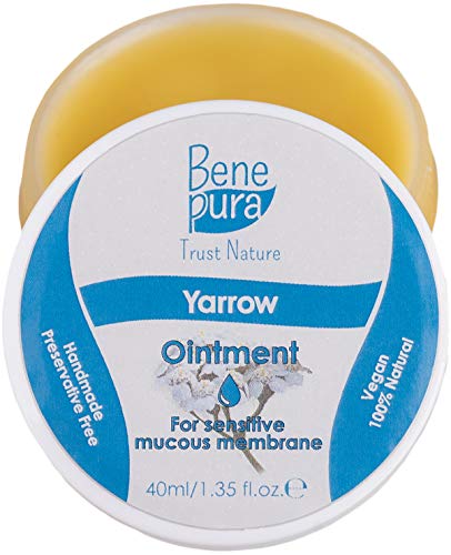 Natürliche Weiße-Schafgarben-Salbe 40 ml, kaltgepresstes Öl Extrakt, 100% natürlich - Gegen Hämorrhoiden, stabilisiert Gefäßwände und verbessert die Durchblutung Handgefertigt in der EU