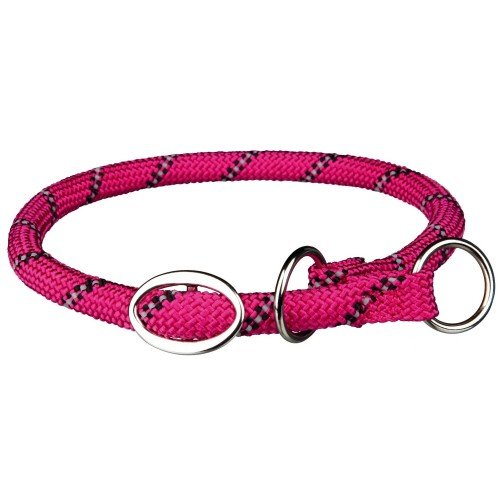 Trixie 14617 Sporty Rope Zug-Stopp-Halsband, M: 45 cm/ø 8 mm, fuchsia