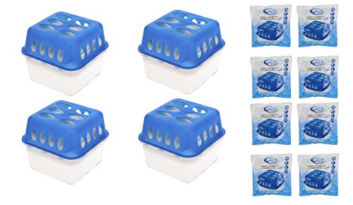 Luftentfeuchter Nachfüllpack Vliesbeutel XXL Box Granulate Nachfüllen Raumentfeuchter + gratis Microfasertuch 35 x 30 cm