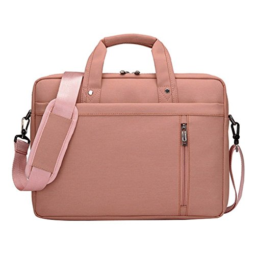 LOSORN ZPY 13-17 Zoll Laptop Tasche mit Schultergurt Aktentasche für Laptop / Notebook Computer / MacBook (17 Zoll, Rosa)