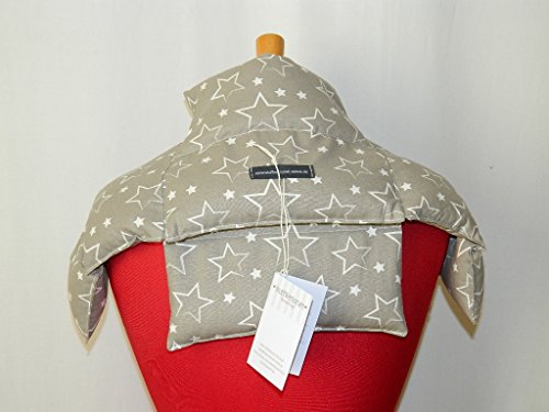 4 in 1 Wärmekissen Dinkelkissen Körnerkissen Sterne taupe