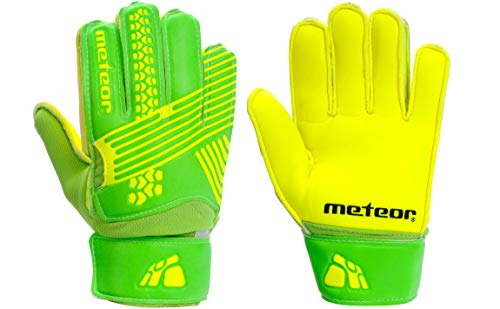 meteor Fussball Torwarthandschuhe fur Kinder Spieler-Handschuhe Heren fußball-Handschuhe Damen tormann Handschuhe schutzt die Finger tormannhandschuhe Jungen Torwart Spieler Handschuhe -Catch Green