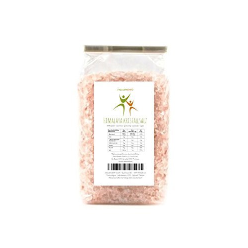 Himalaya Kristallsalz* | 1000 GRAMM (1 kg) | absolut naturbelassen | Original aus Pakistan | GROBKÖRNIG | 100% NATUR