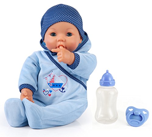 Bayer Design 9468300 - Funktionspuppe Hello Baby Boy mit Zubehör, 46 cm